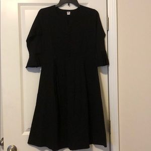Black Button Dress